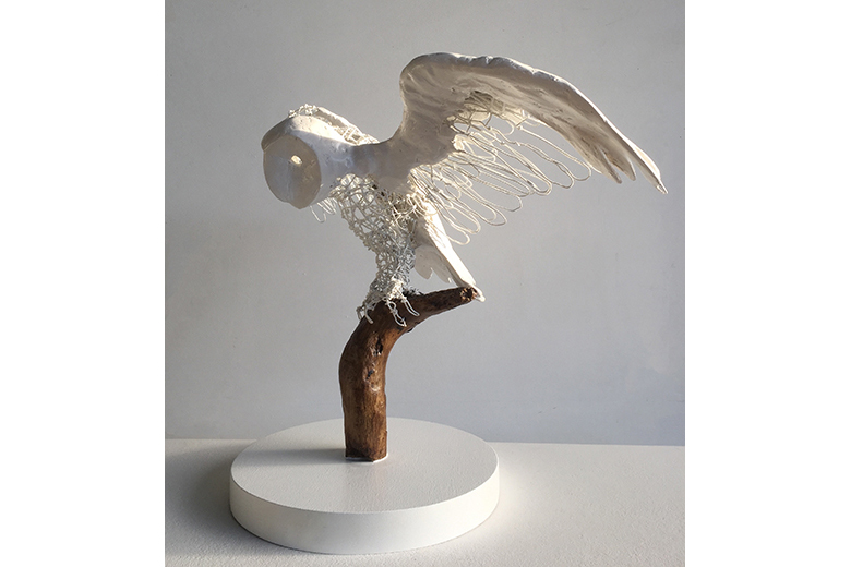 Barn Owl - Wire and plaster